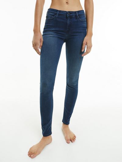 Calvin Klein Ruhák HU140793 | Calvin Klein Super Női Farmernadrág Kék / Fekete